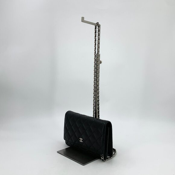 HW0896 Chanel Woc black diamond logo chain crossbody bag 19*3*11cm small - Picture 3 of 8